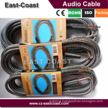 Super Quality Nylon braid 6.35mm Mono male to male guitar cable wire